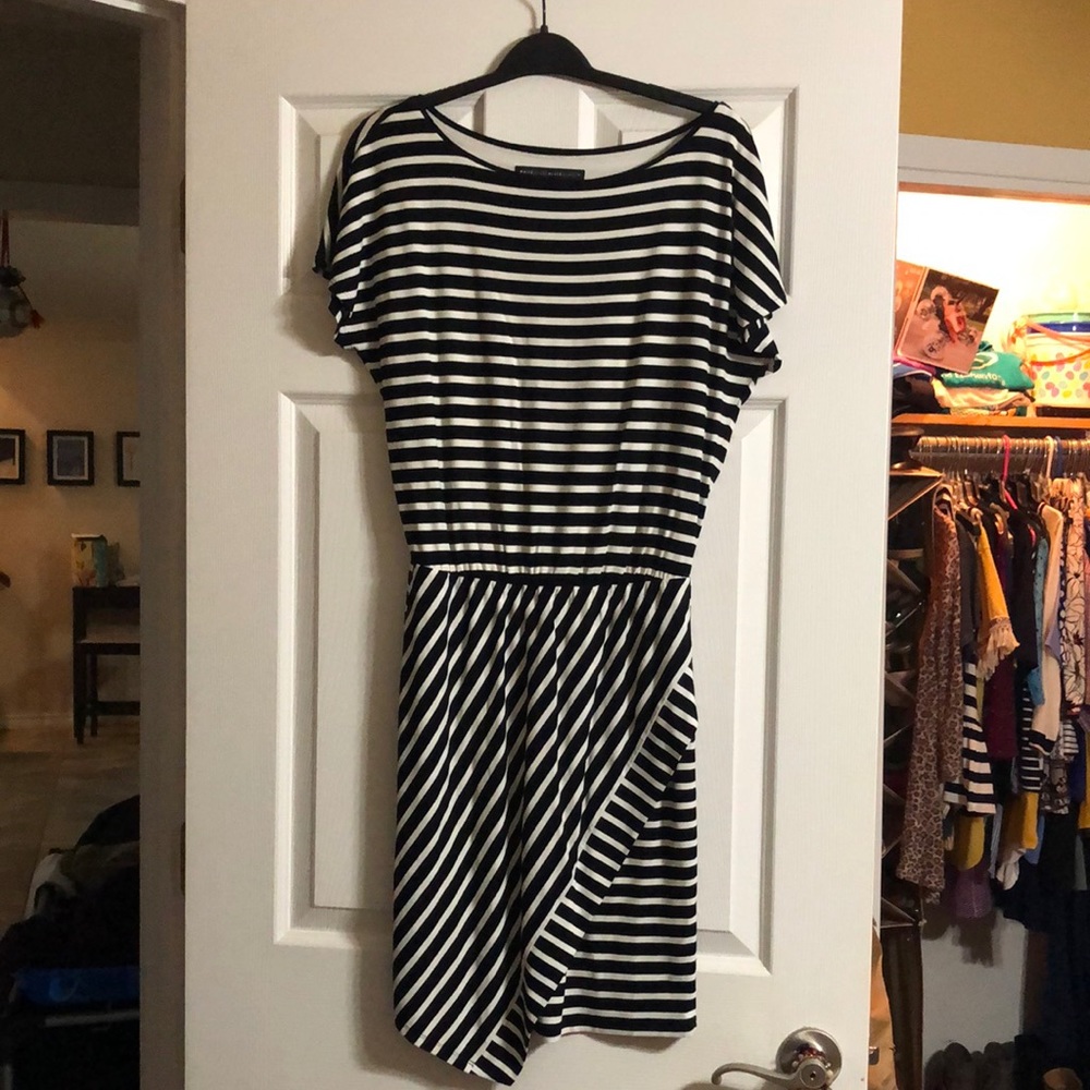 White House Black Market Black and White Dress XS